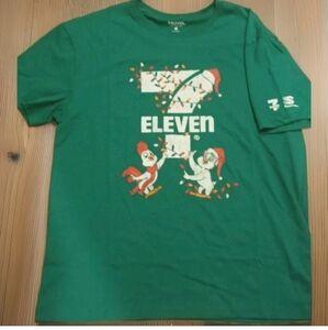 7-11 Limited Edition Christmas Graphic T-shirt Green Large 2025 Speedway Men's